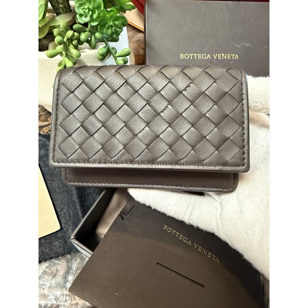 BOTTEGA VENETA Card Case Intrecciato Lambskin Leather With Box And Dust Bag - Picture 8 of 10
